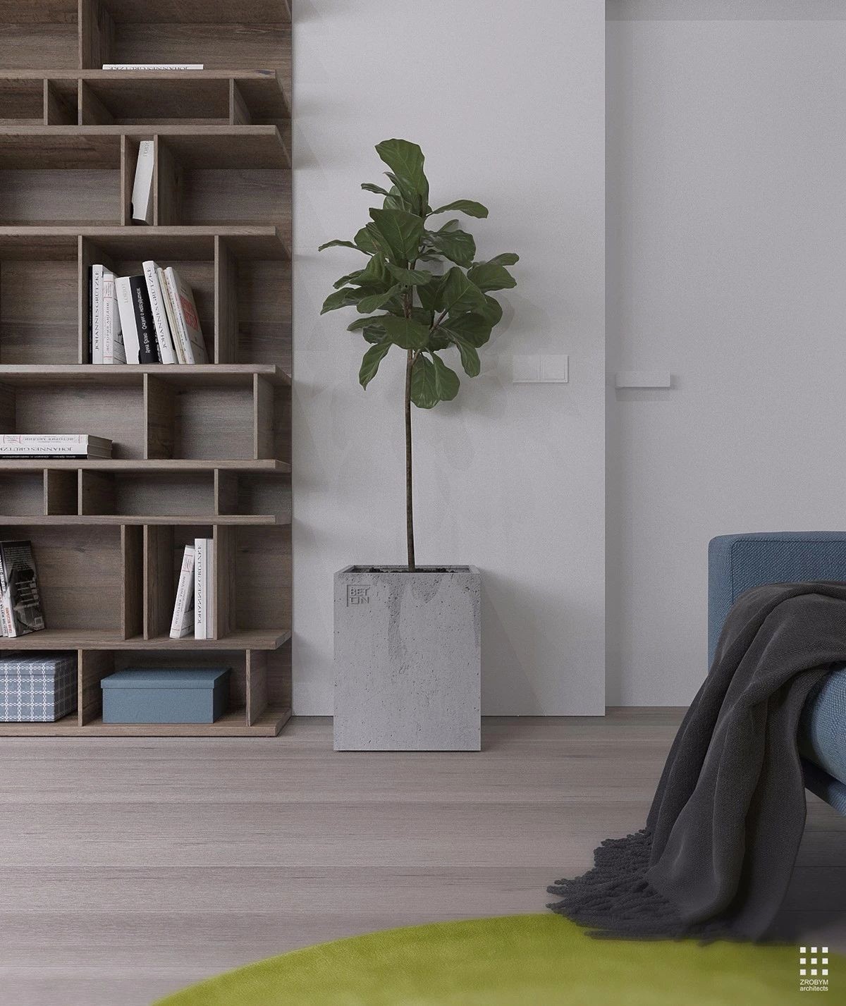 203m²丨水泥灰+木色-32