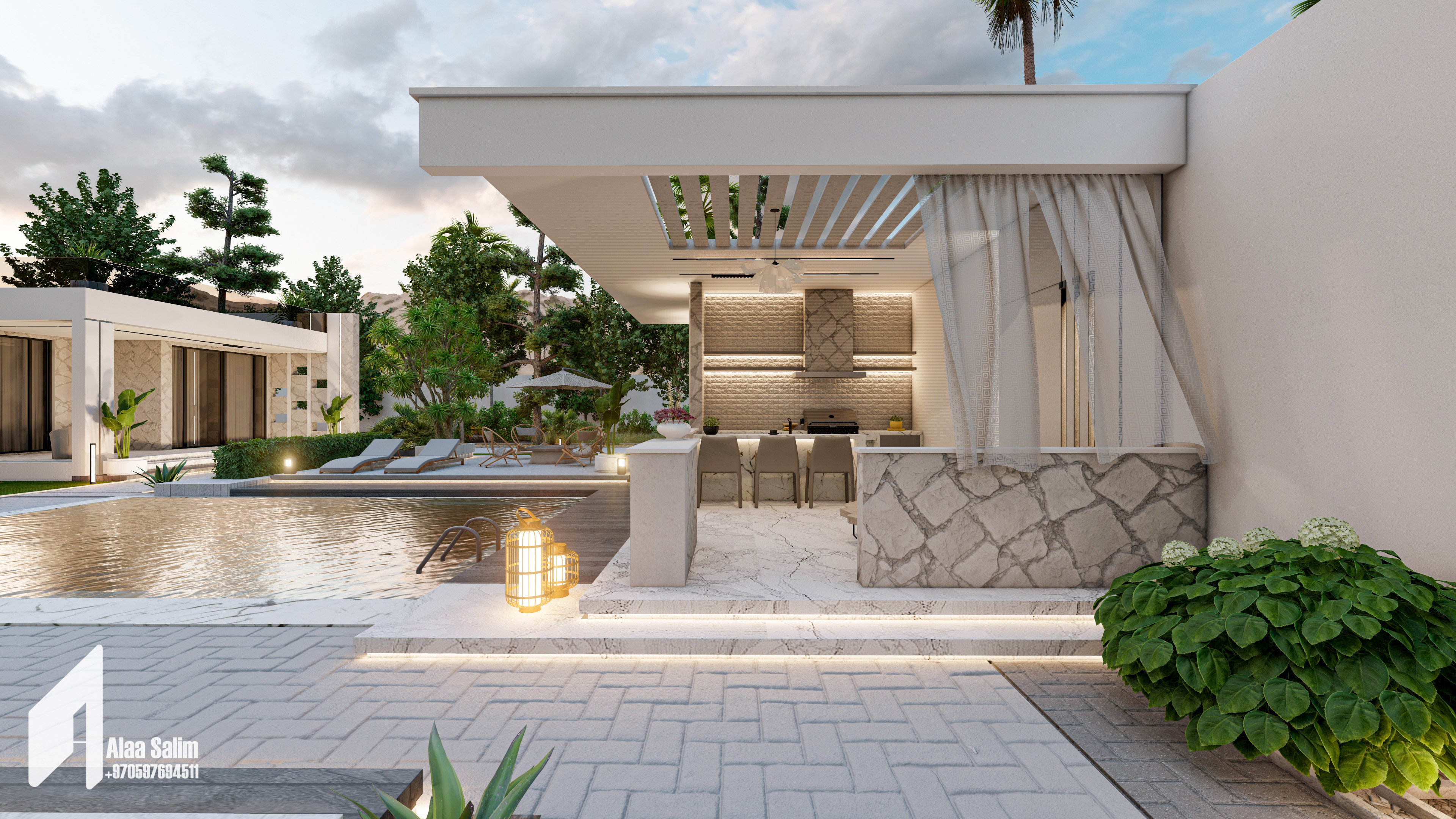 Swimming pool and barbecue-3