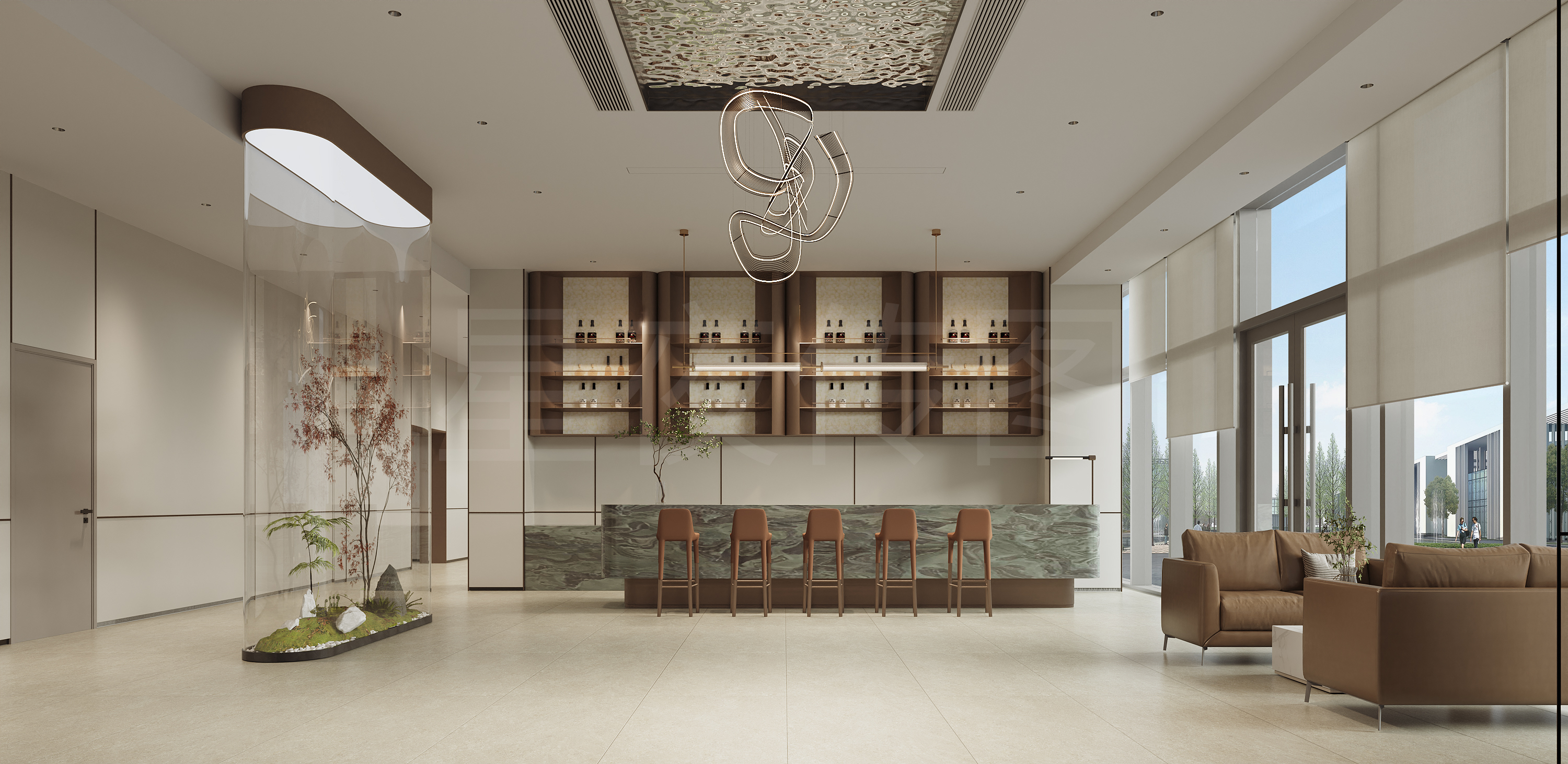 售楼部 一楼大堂 简约风-5