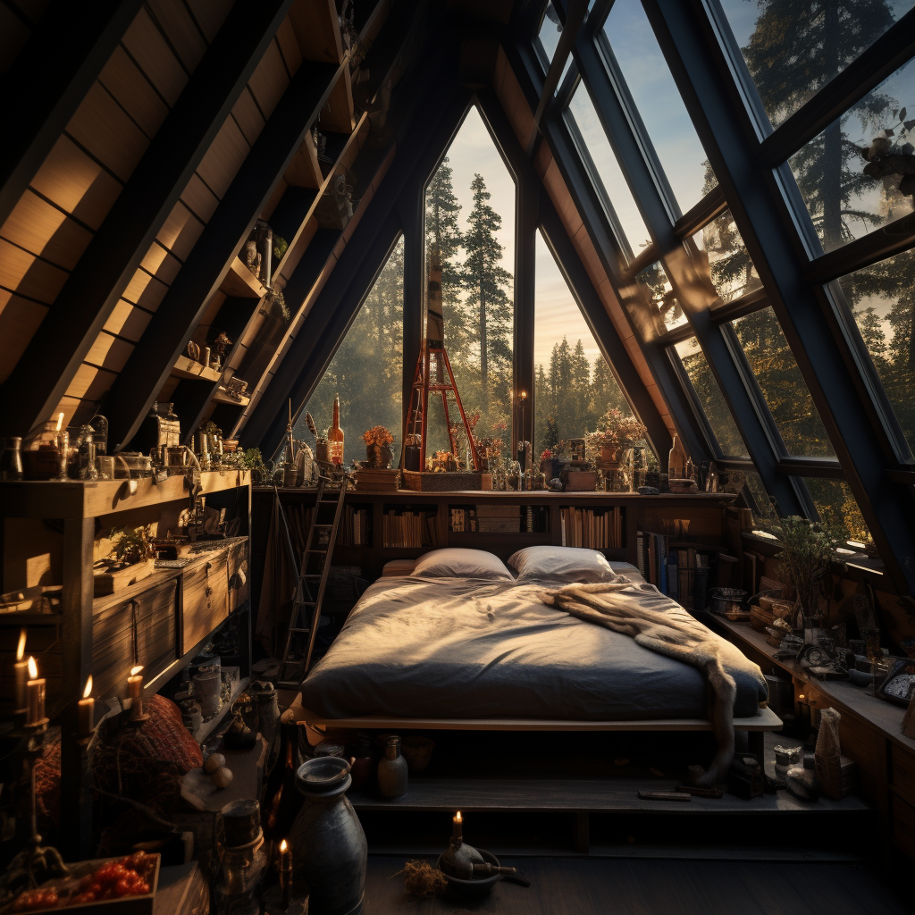 林间小屋二楼卧室-7