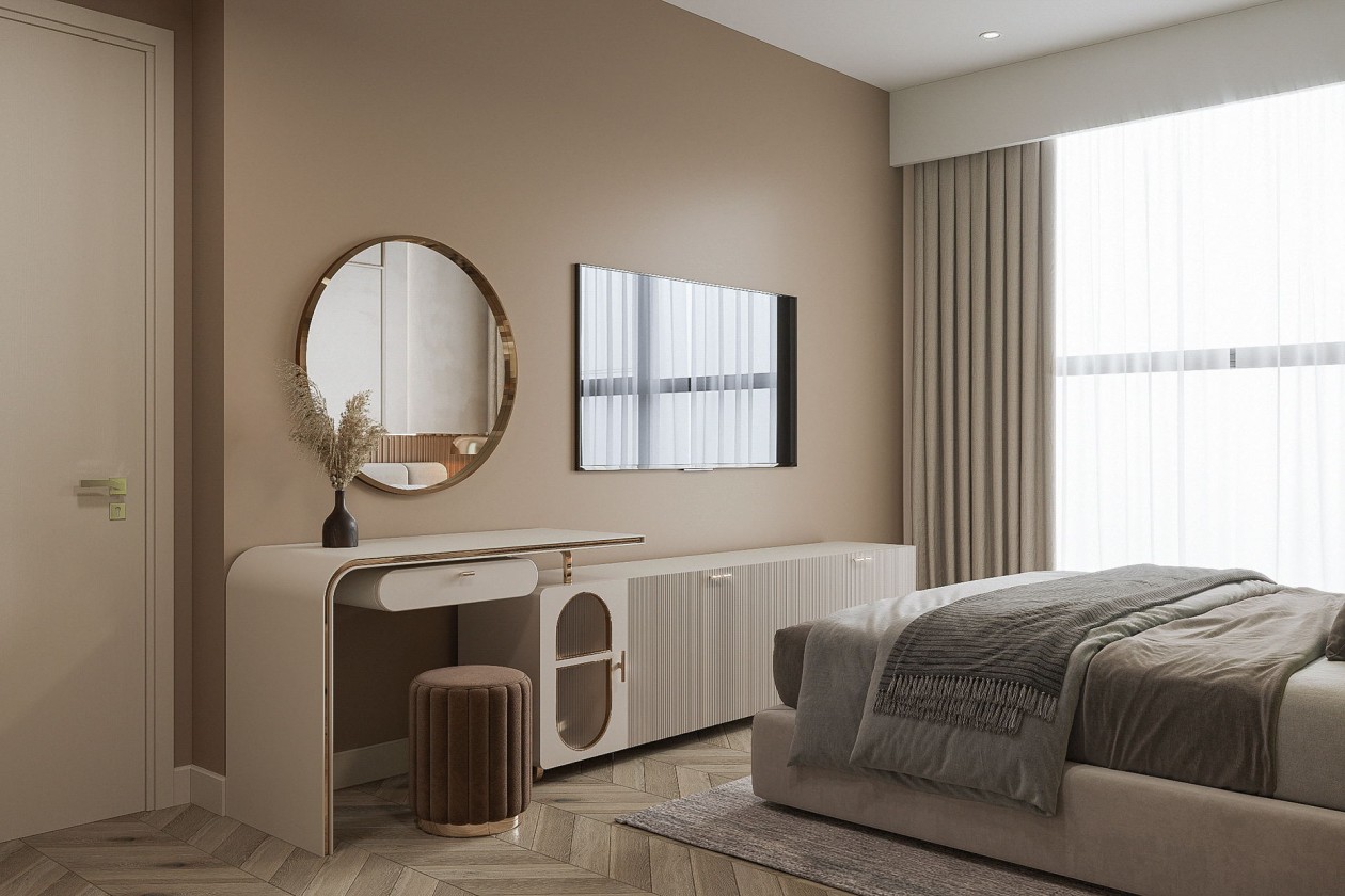 现代浅咖色系住宅空间设计-10