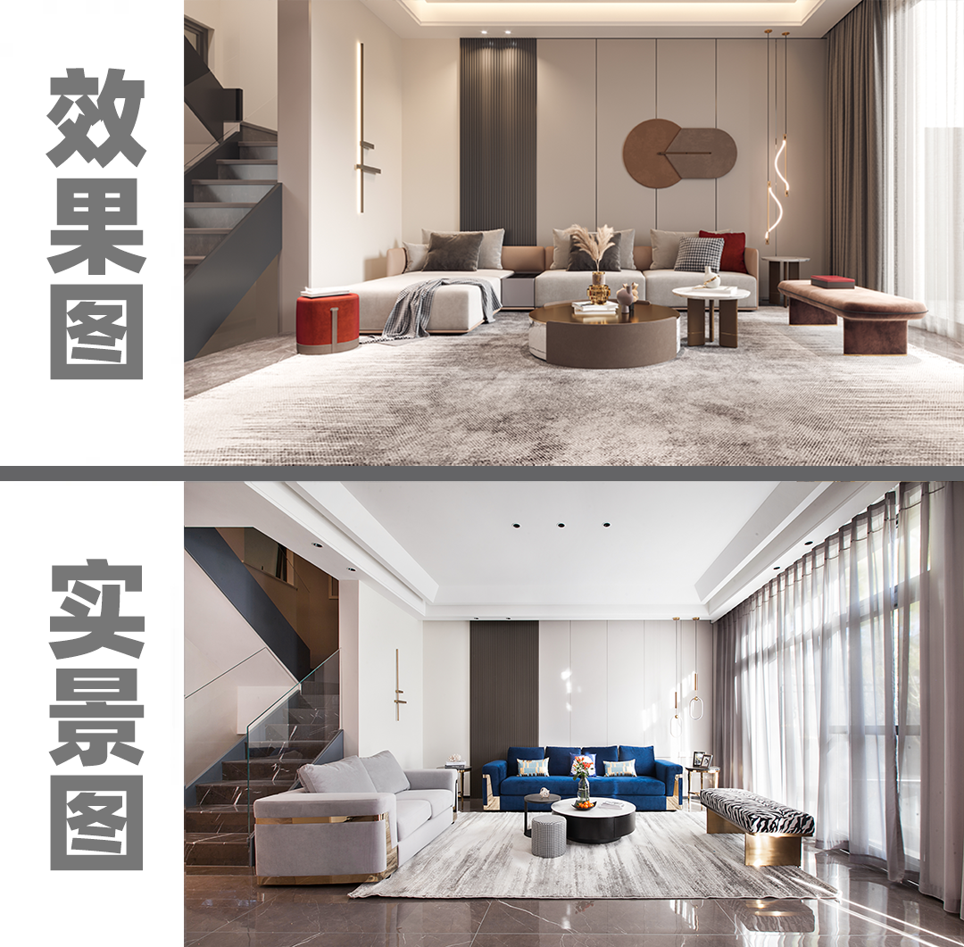 字形意,雍景湾 480㎡现代轻奢别墅装修之美丨中策-51