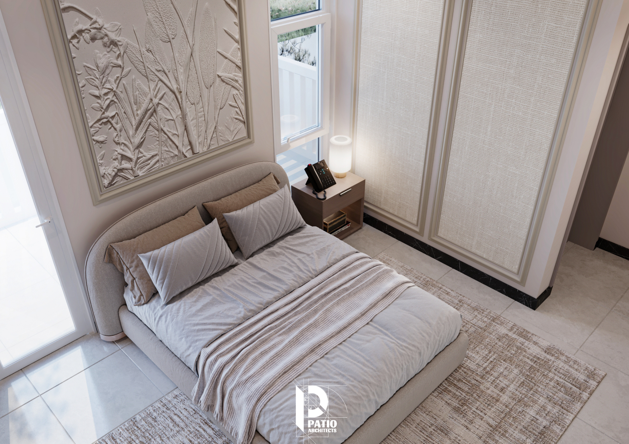 现代卧室与厨房室内设计丨阿联酋阿布扎比丨Patio Architects L.L.C-8