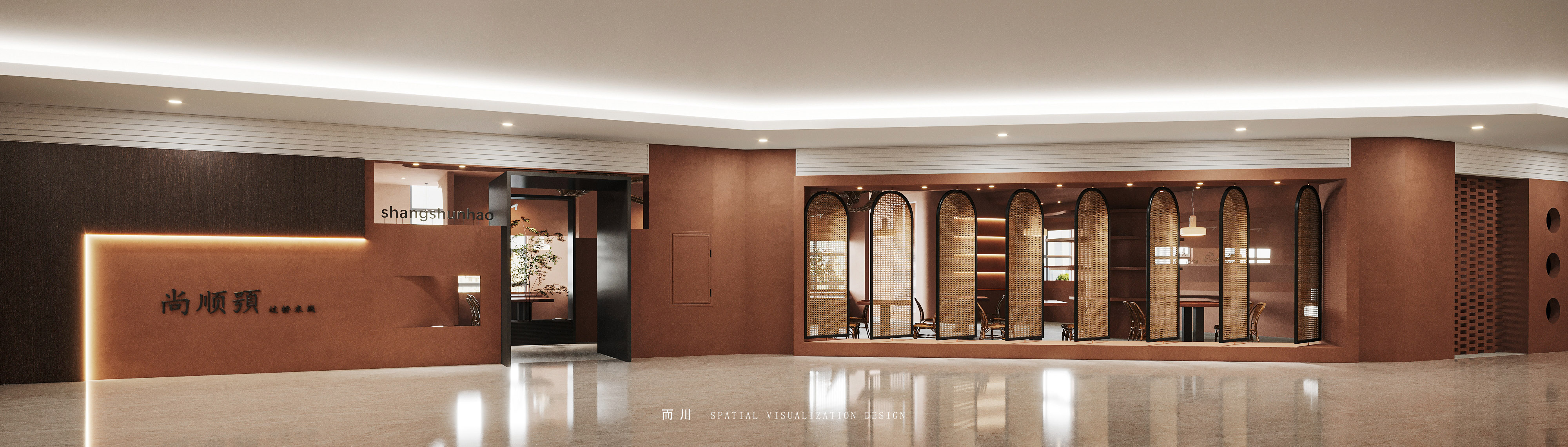 现代餐厅丨而川空间可视化工作室-4