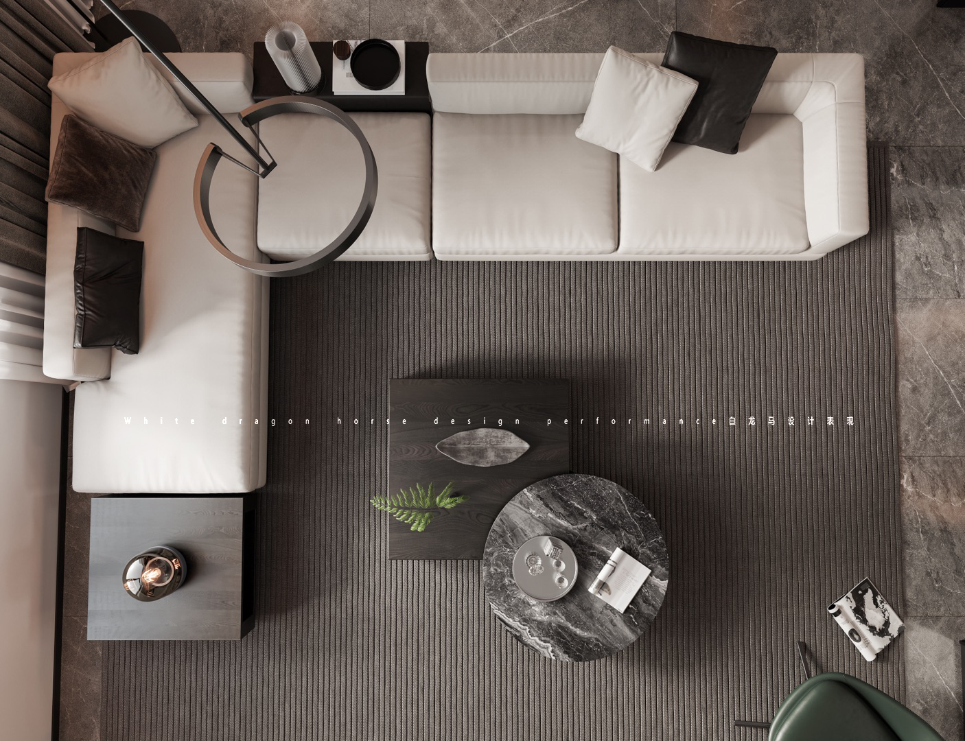 轻奢别墅——白龙马效果图-6