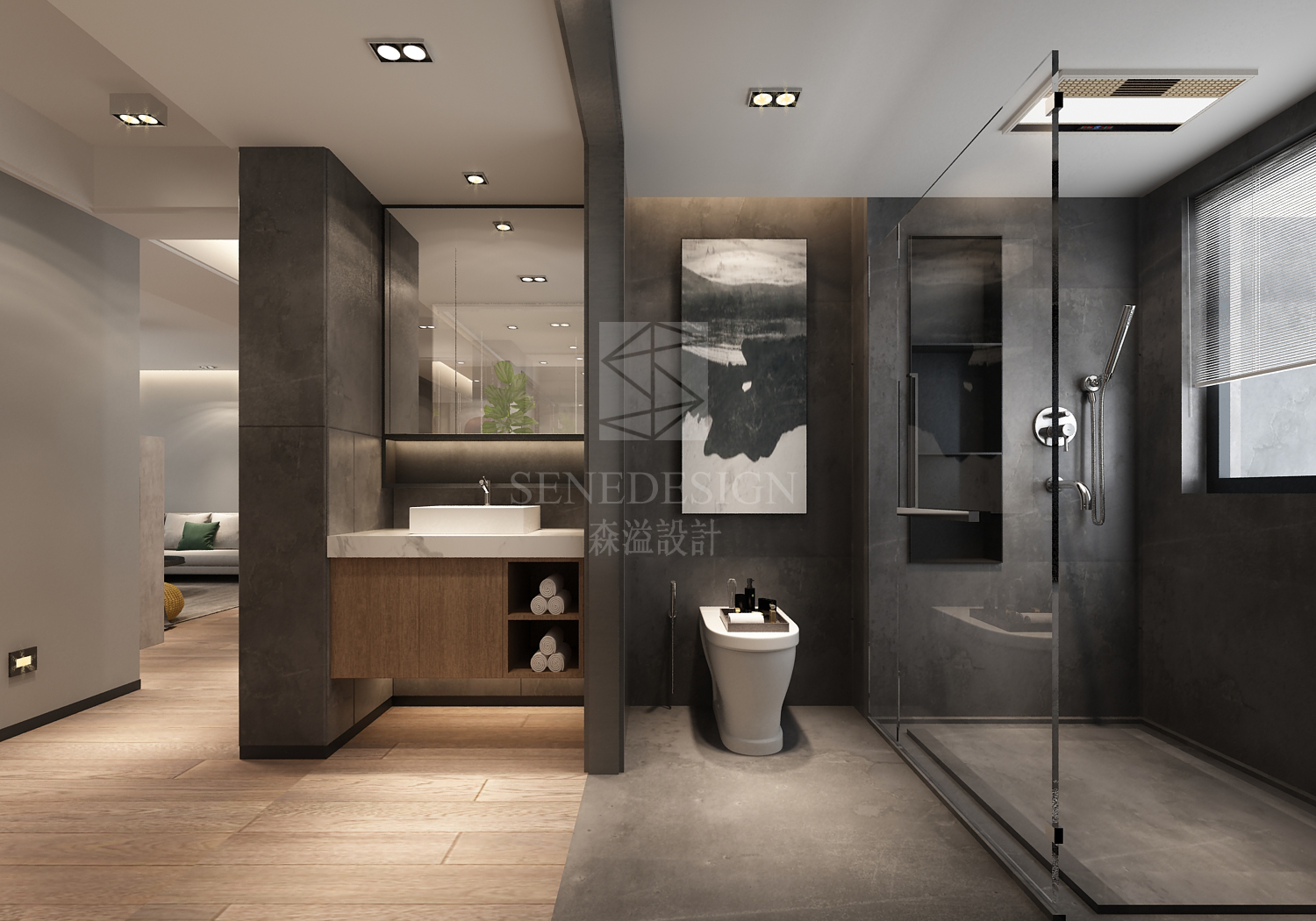 灰色界面的森溢设计 | 简明深度的人居空间-11