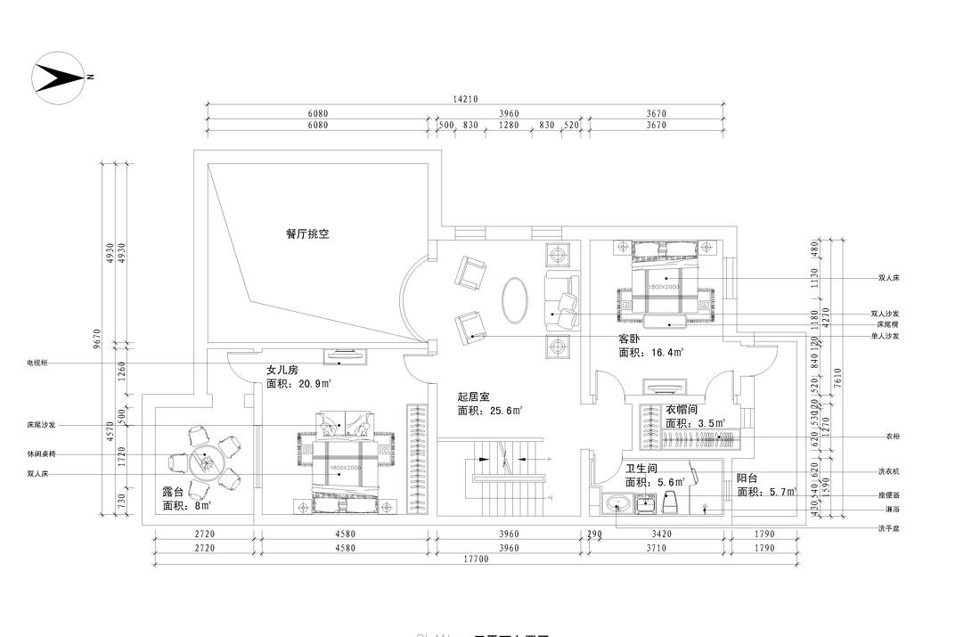 
法式欧式新中式别墅设计作品王文泉88 -9