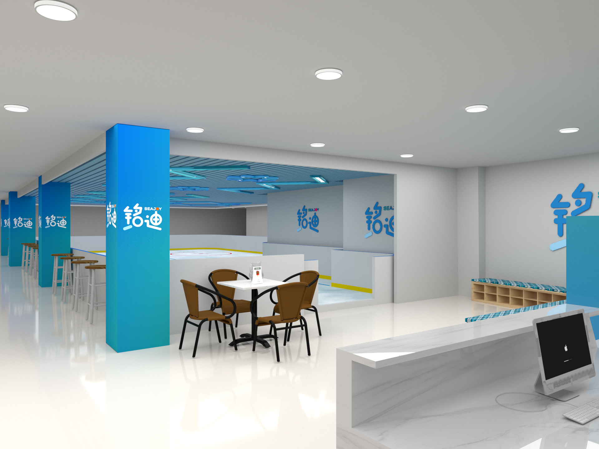 滑冰场展厅展馆设计建模渲染-8