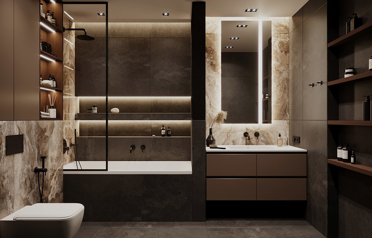 80㎡深色系公寓，隐匿于生活中的美好-23