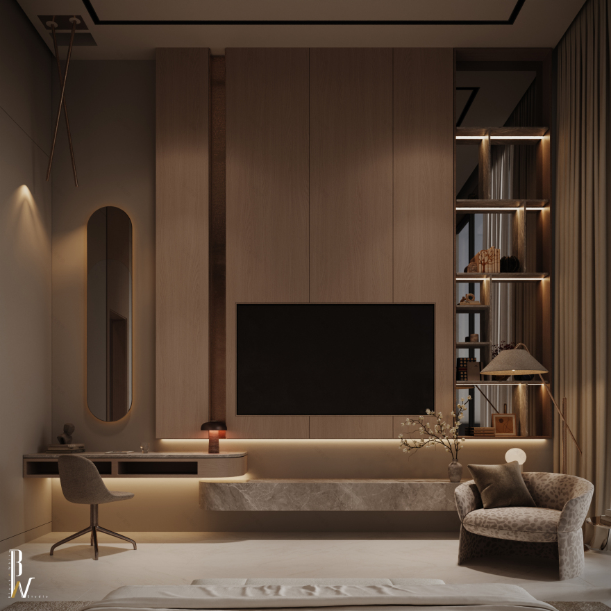 现代卧室 · 阿联酋丨阿联酋丨Black N White-10