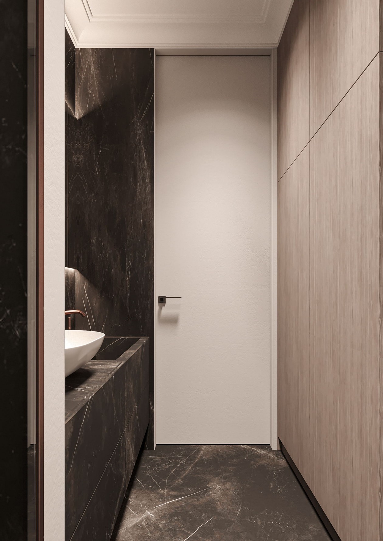 106㎡高级灰色系简约风公寓设计-34