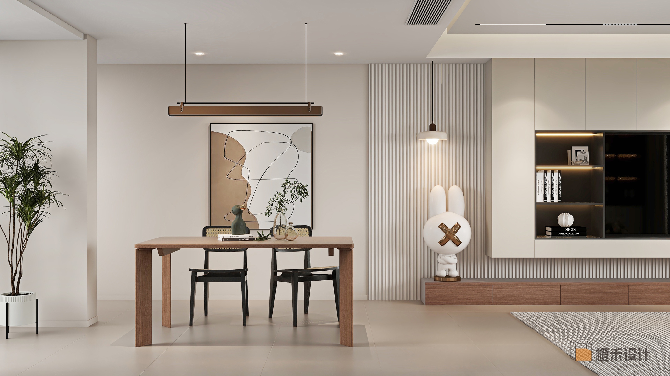 酷家乐画个家装效果图-现代简约带点中古风风-0