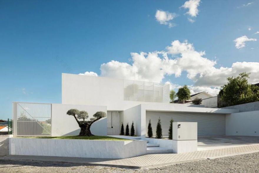 以自然采光与户外空间为核心 极简白色住宅 Arquitetura501-11