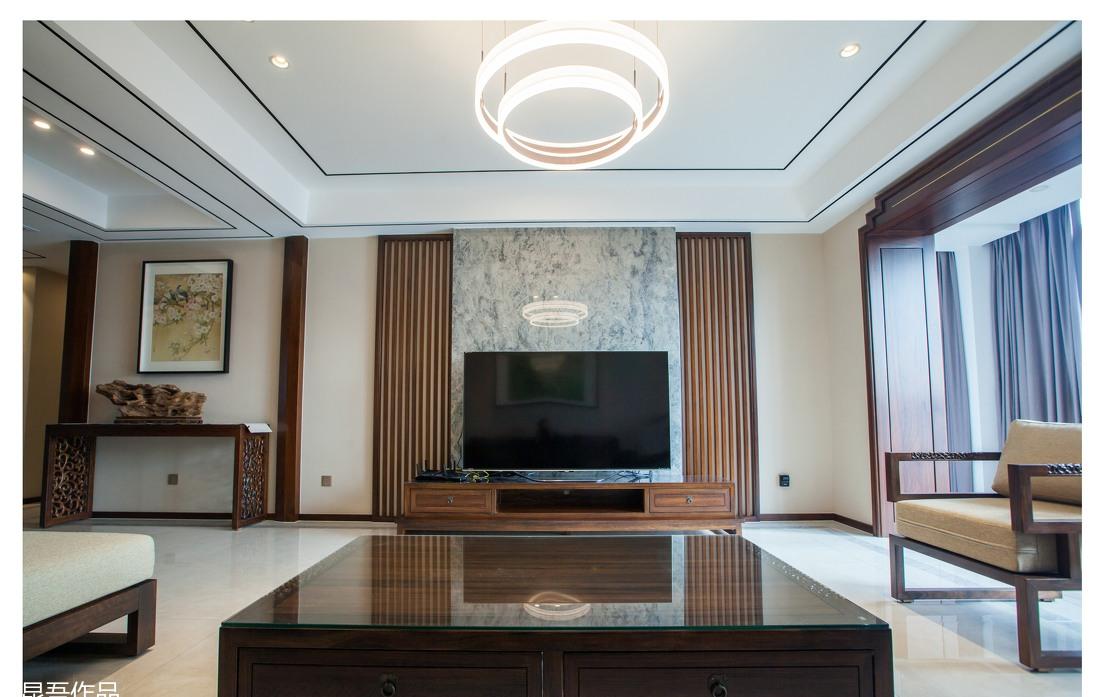 现代中式客厅设计，展现自然对称之美-5