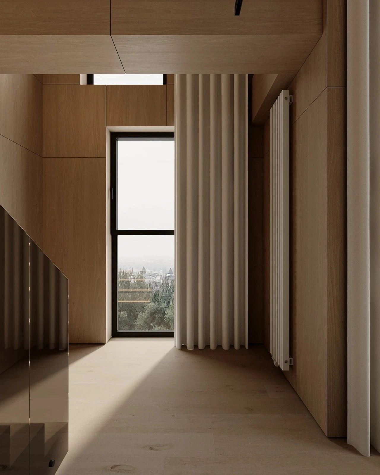 原木系奶油风极简空间loft公寓设计丨URSA STUDIO-25