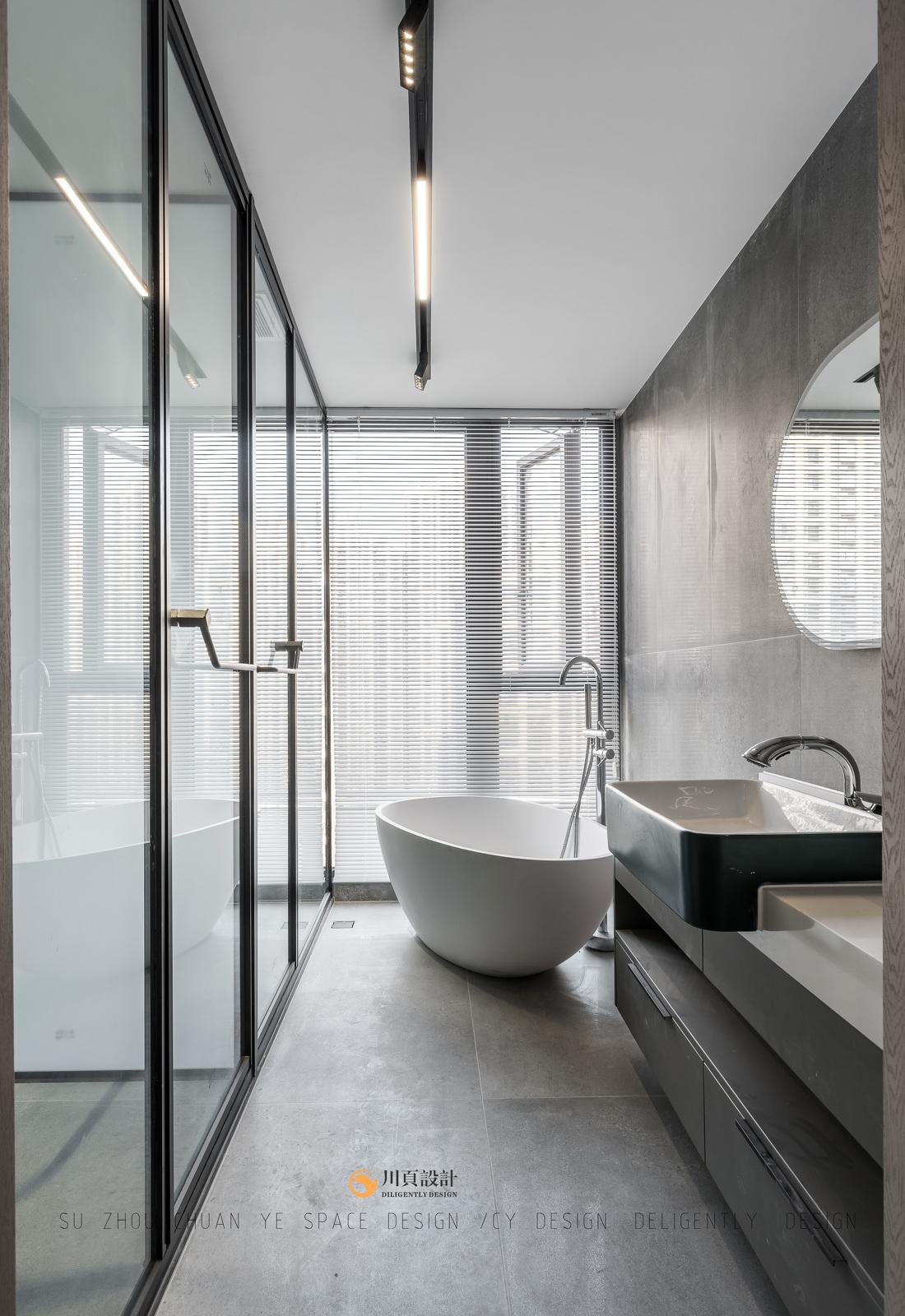 极简黑白灰空间中的宁静“蓝”-23