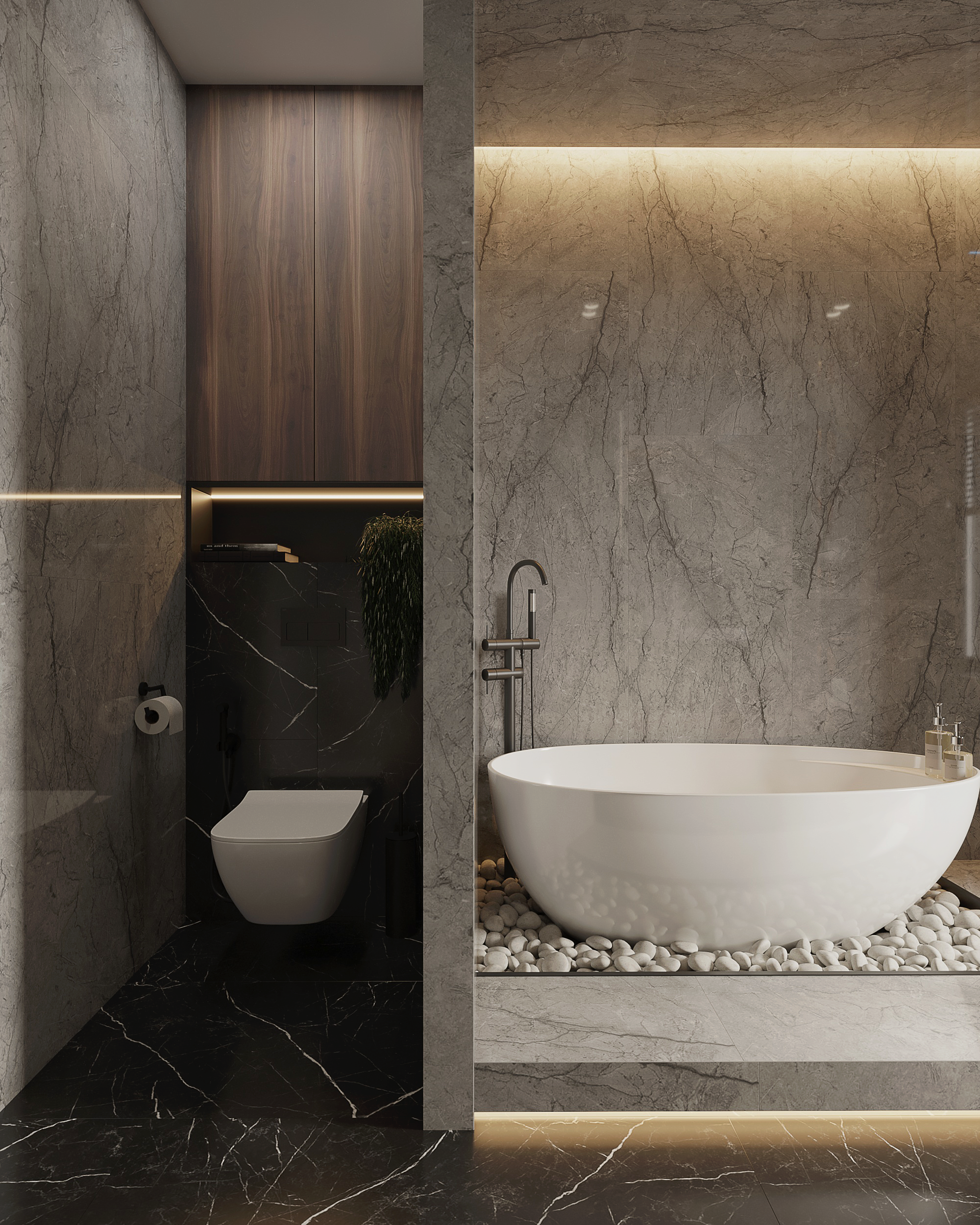 Bathroom design from available materials-4