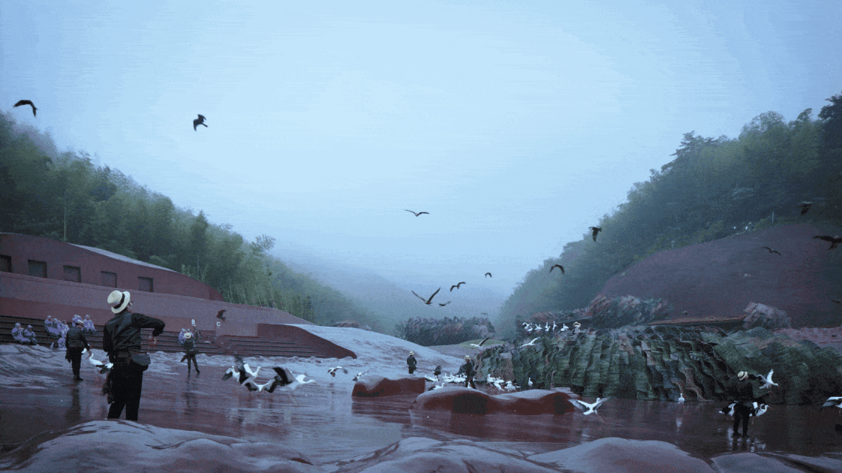 窑湖小镇飞鸟剧场丨中国无锡丨goa大象设计-40