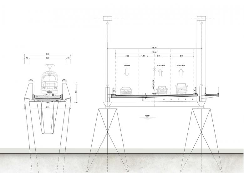 studio we architettura丨Ponte stradale e ferroviario sul Rodano丨瑞士-3