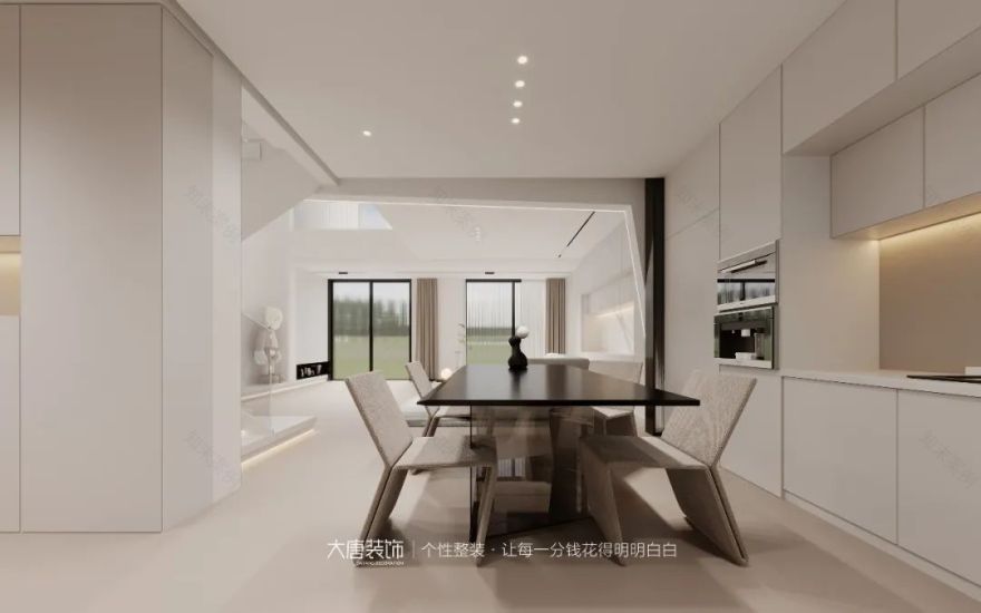 大唐设计丨美的湾150㎡叠墅,极简与艺术的双向奔赴-30