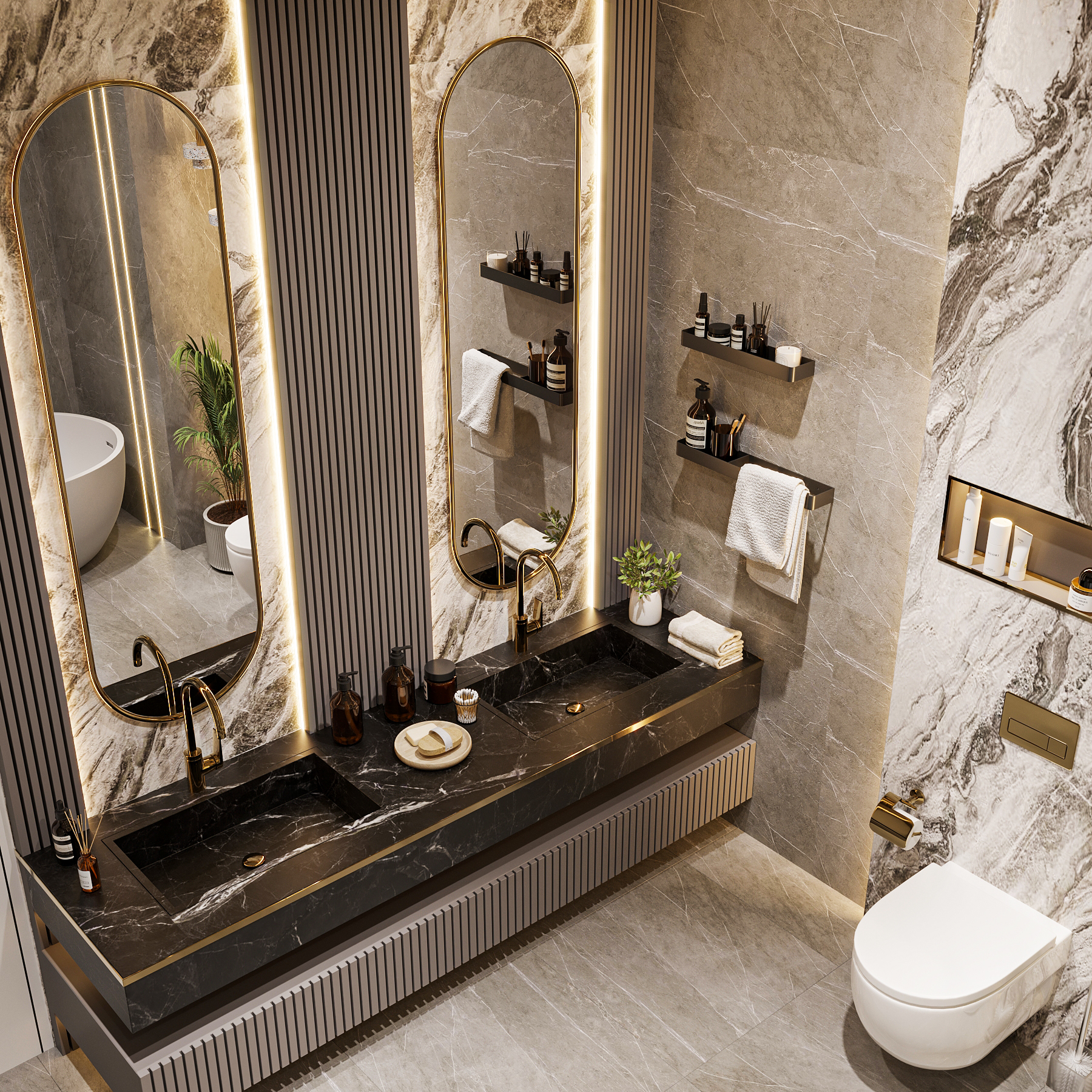 Luxe bathroom interior design-0