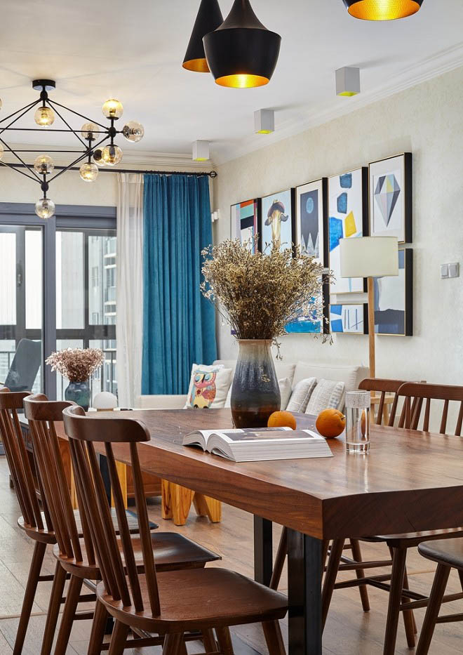 浪漫海蓝——142㎡混搭风住宅  田婧婧-7