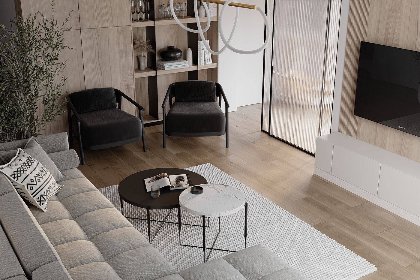 96.61㎡简约风公寓设计 回归家的质朴与纯粹            
            -10