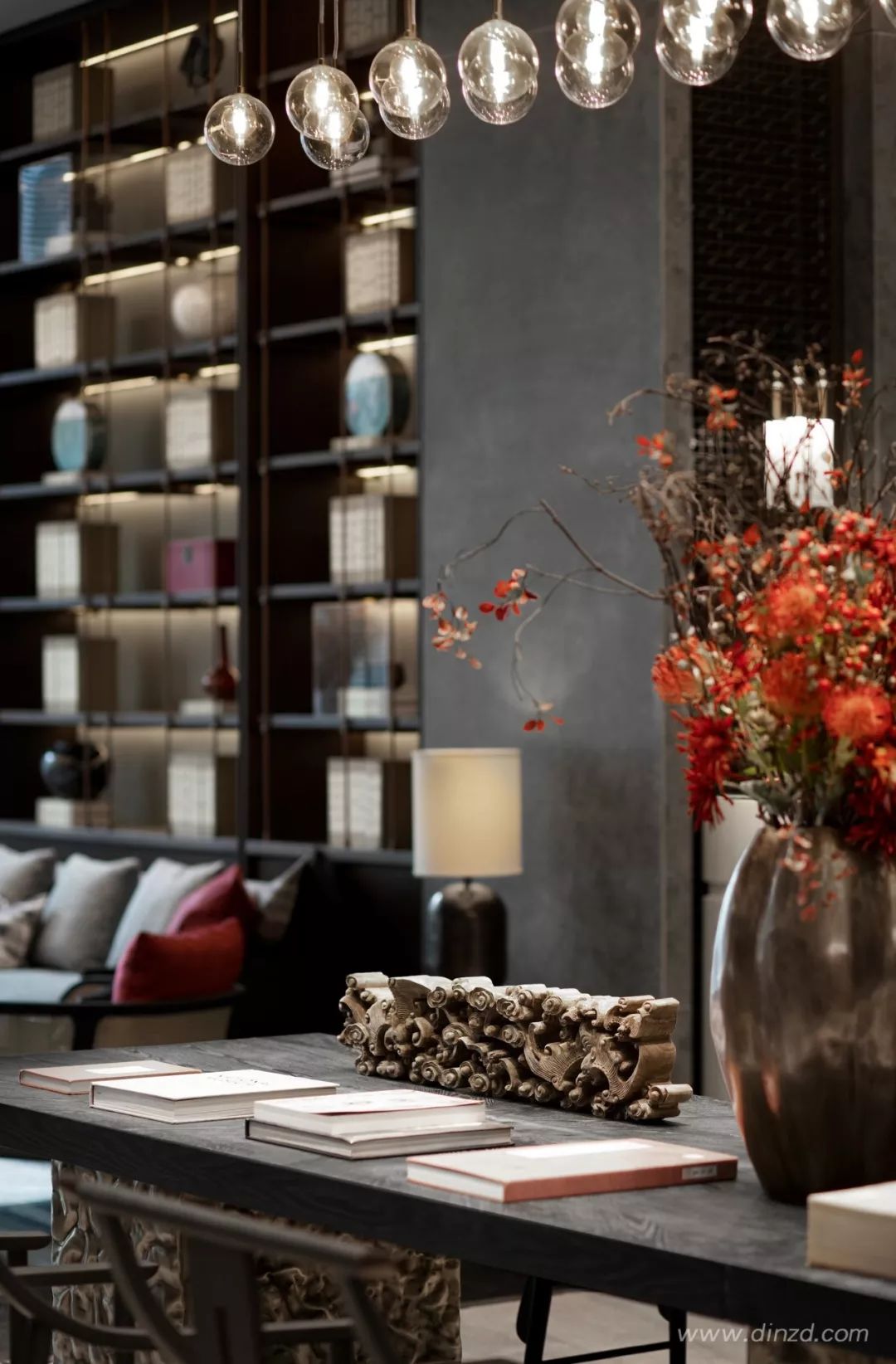 天津津门大院售楼处 | 古韵墨色与现代材质的完美融合-32