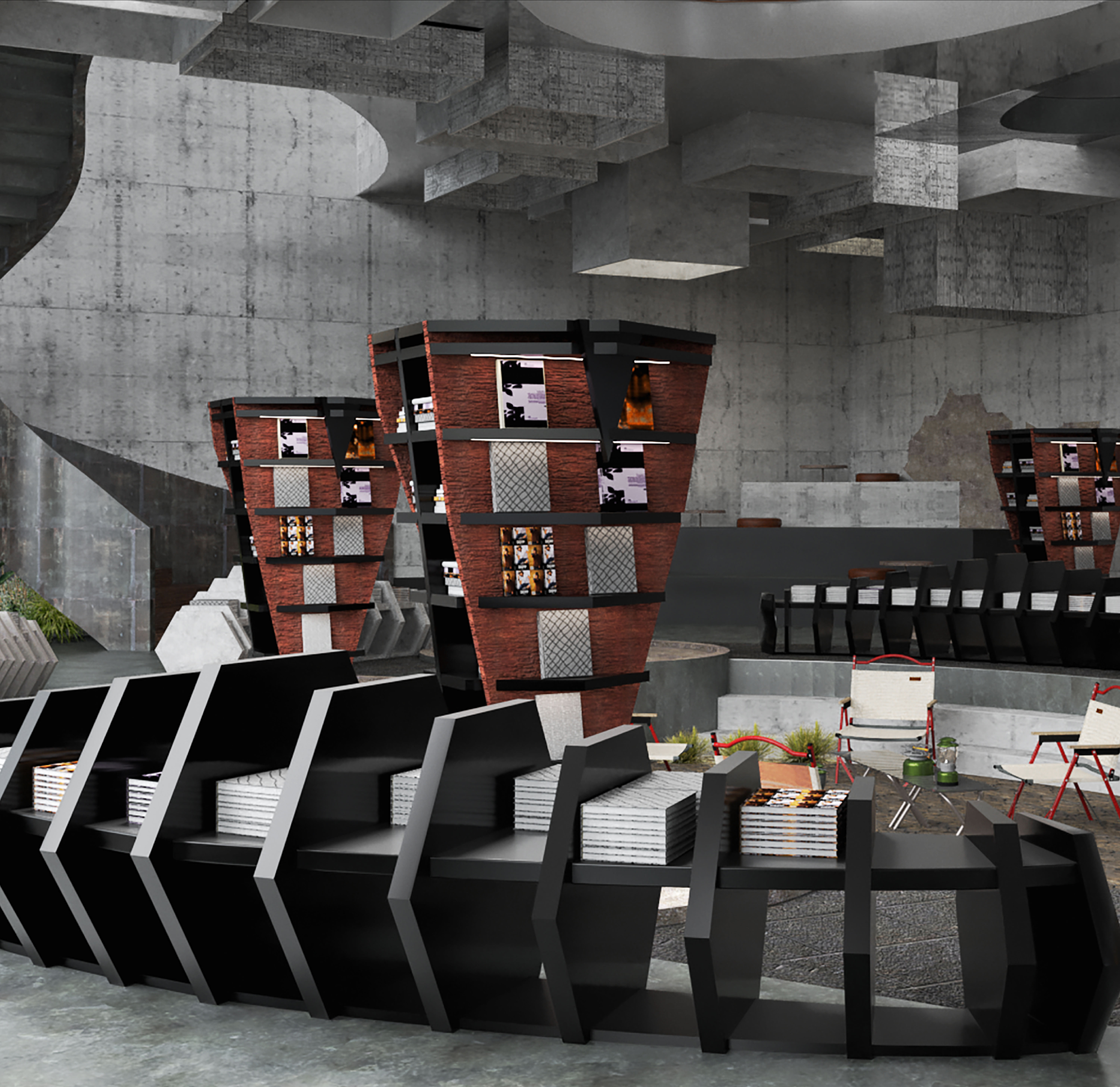 掌枢·数字经济下循环书店概念设计丨成铎,朱文静,王鑫宇-16