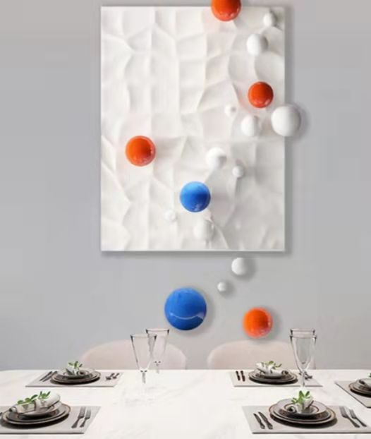 实物装置画抽象客厅玄关山峦装饰画-8