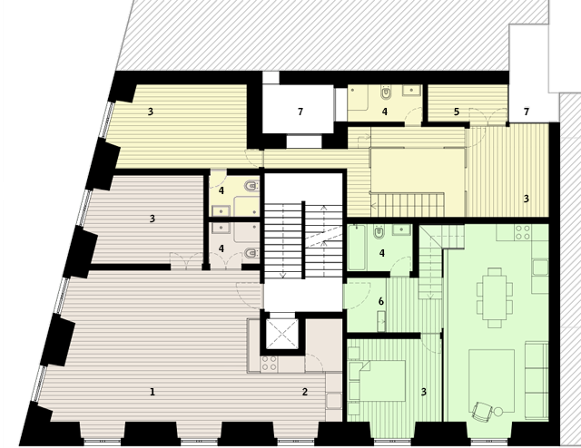 面包店旁的公寓式酒店丨葡萄牙里斯本丨Aurora Arquitectos-26