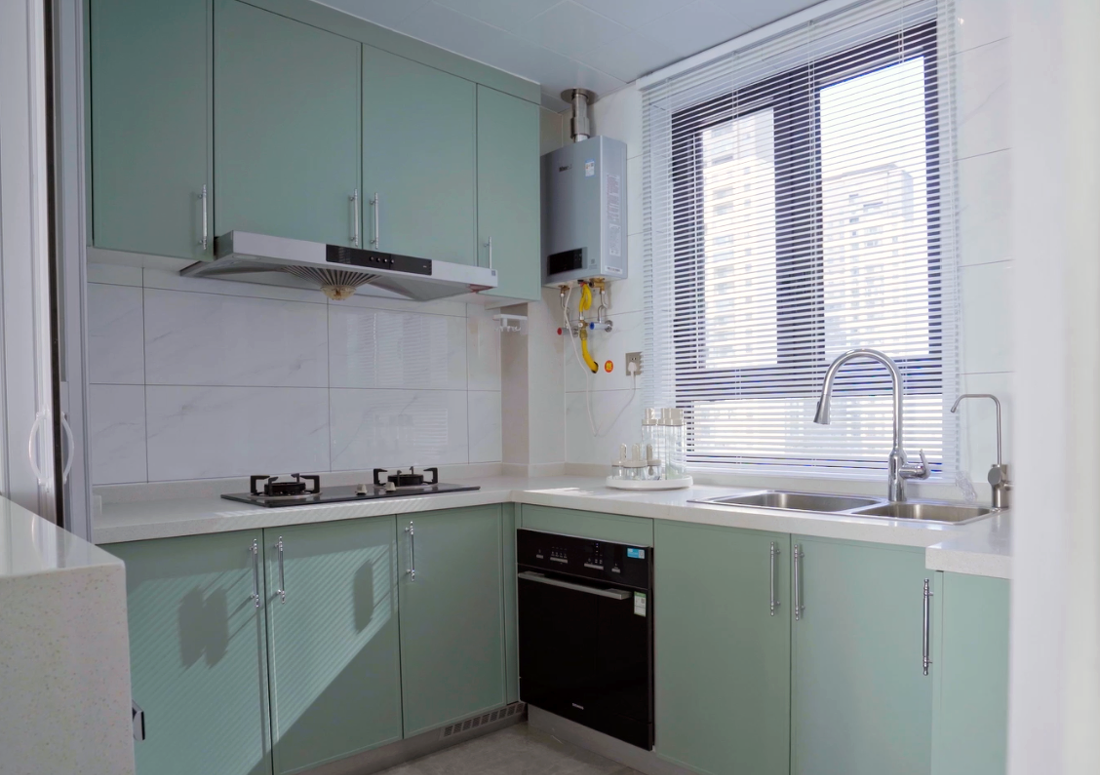 现代奶油风三口之家改造-33