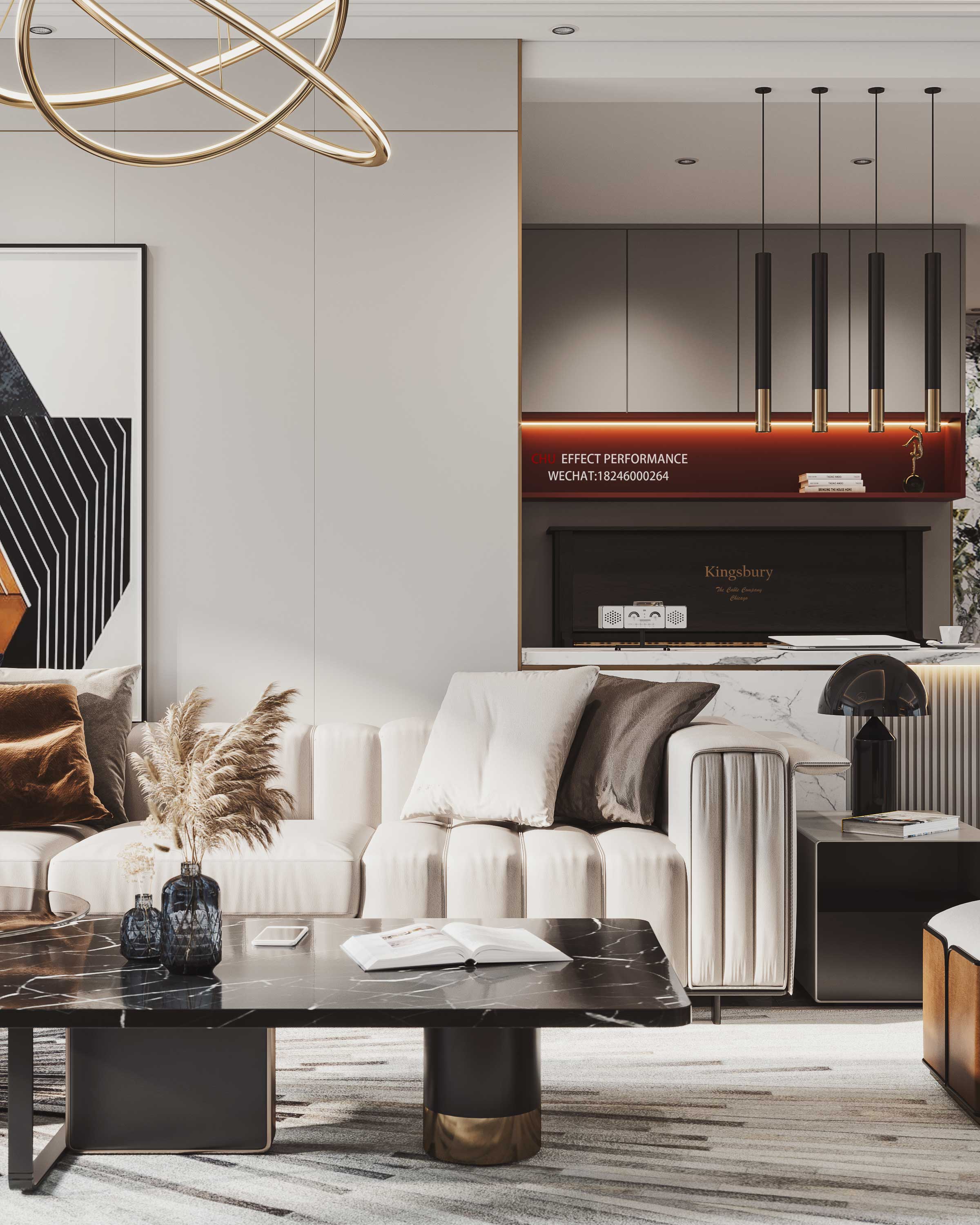 现代简约客厅设计，温馨舒适-9