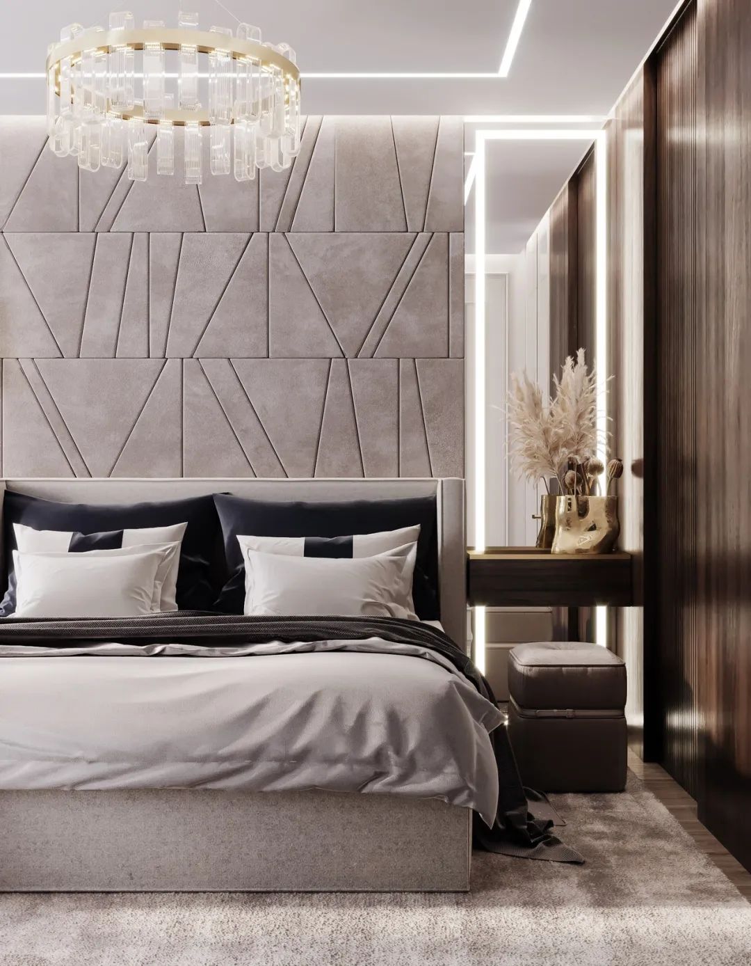 87㎡黄铜轻奢时尚家居丨Artis Interiors-30