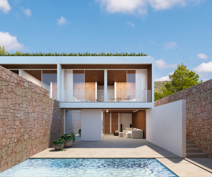 18 位建筑大师的伊维萨岛私人别墅设计,自然融入奢华-191