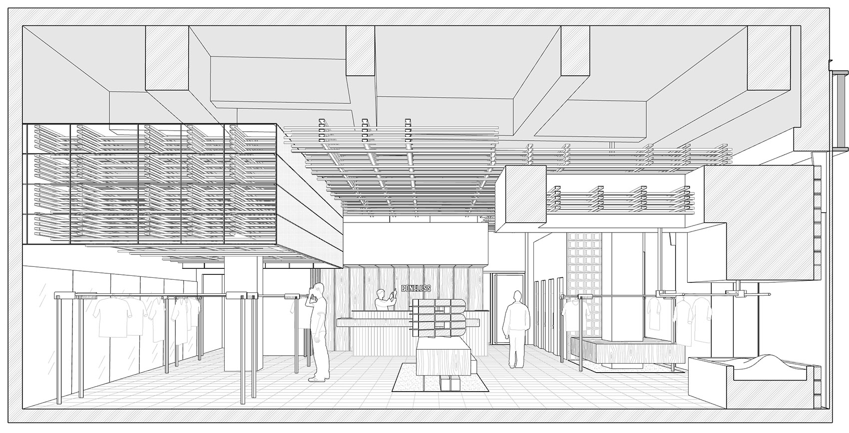 城“室”街巷·BONELESS 郑州银泰店丨中国郑州丨脚本建筑研究室-35