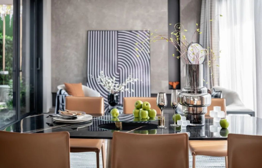 自然之美,都市心灵的栖息地——精致轻奢别墅设计-12