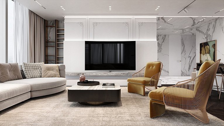 现代简约轻奢风格 | 混搭元素打造高级感大宅-1