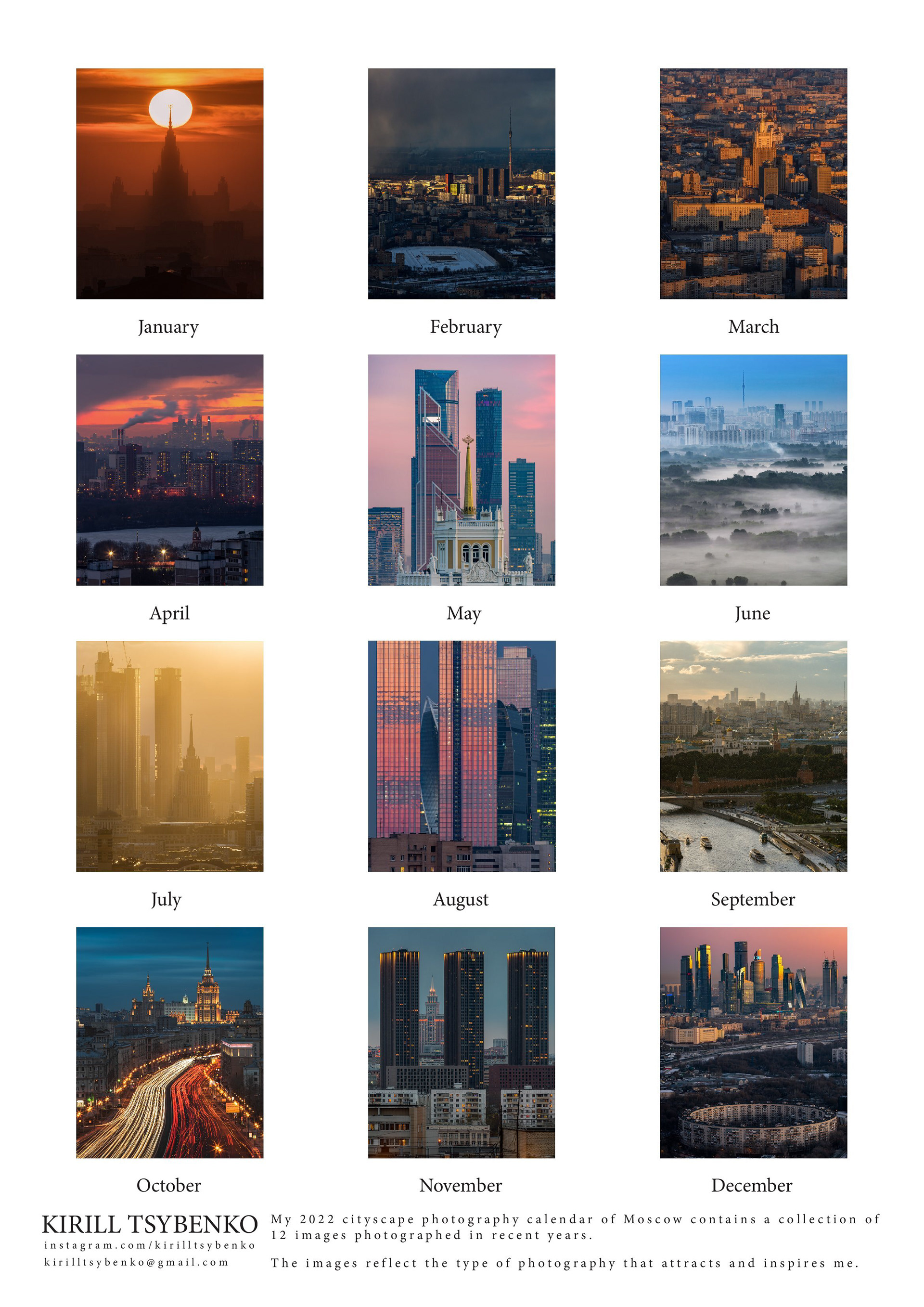 2022 年莫斯科日历丨RussiaMoscow-4