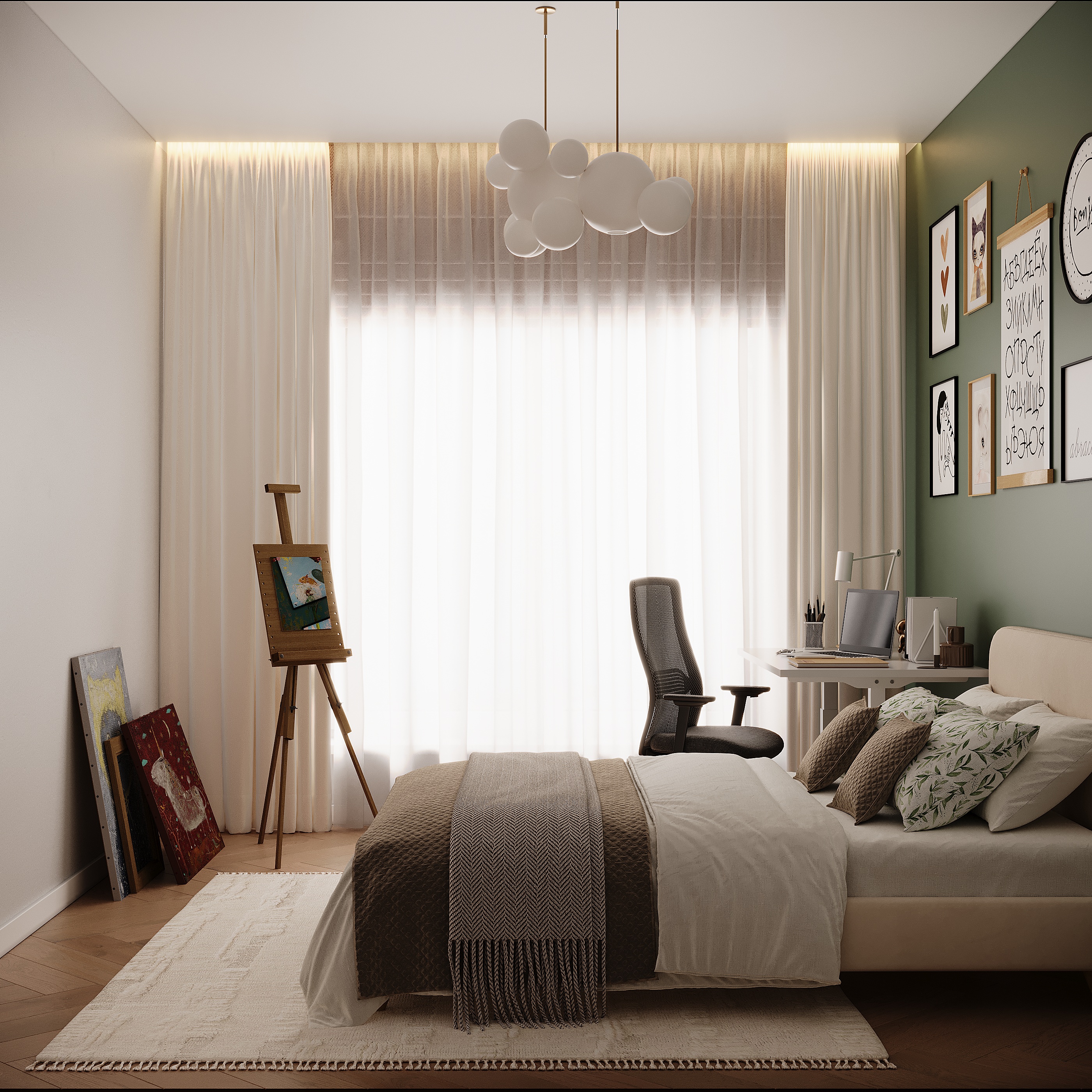 Apartment design for a large family-15