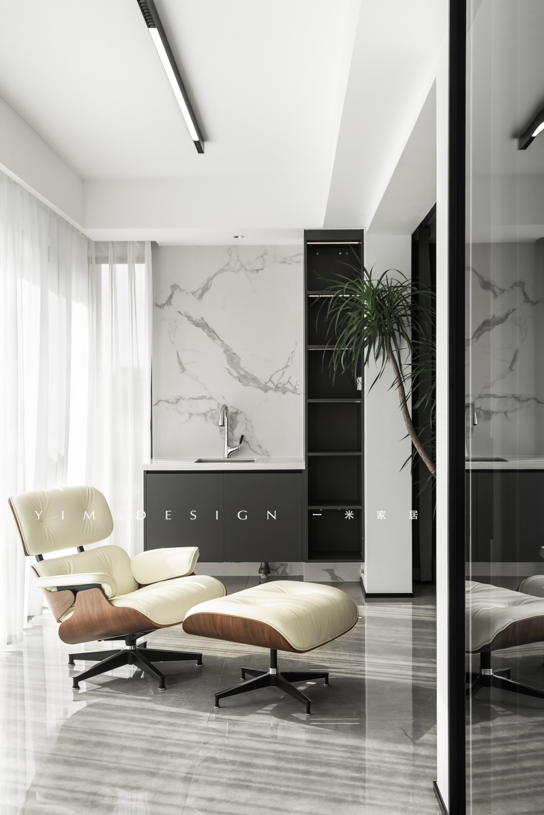 黑白格调,现代平层的独特魅力丨李宝红-15