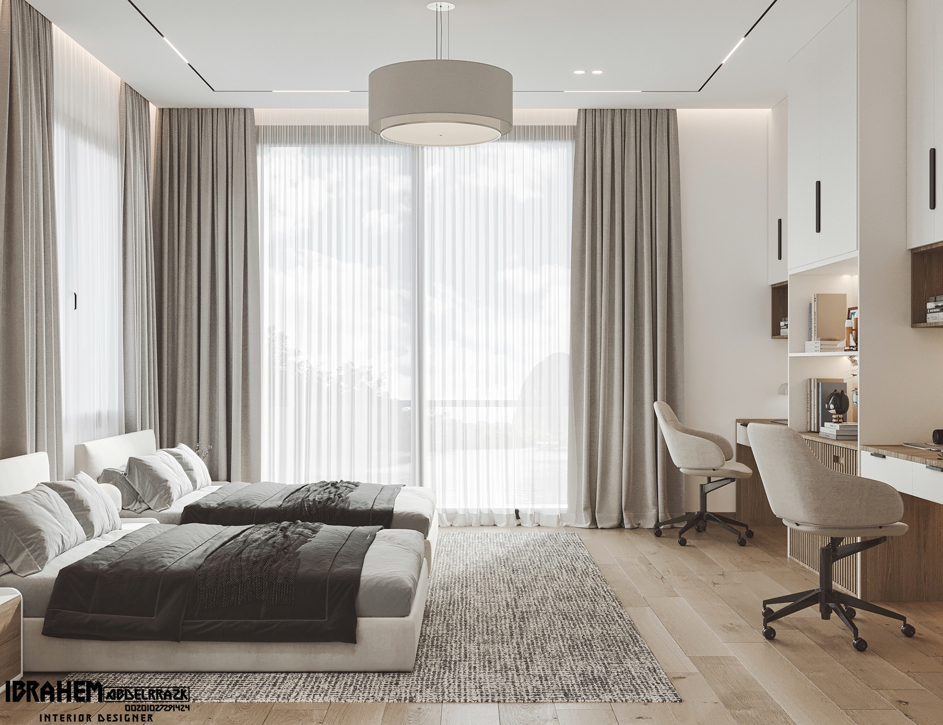 双卧室设计丨IBRAHIM ABDELRAZK-15