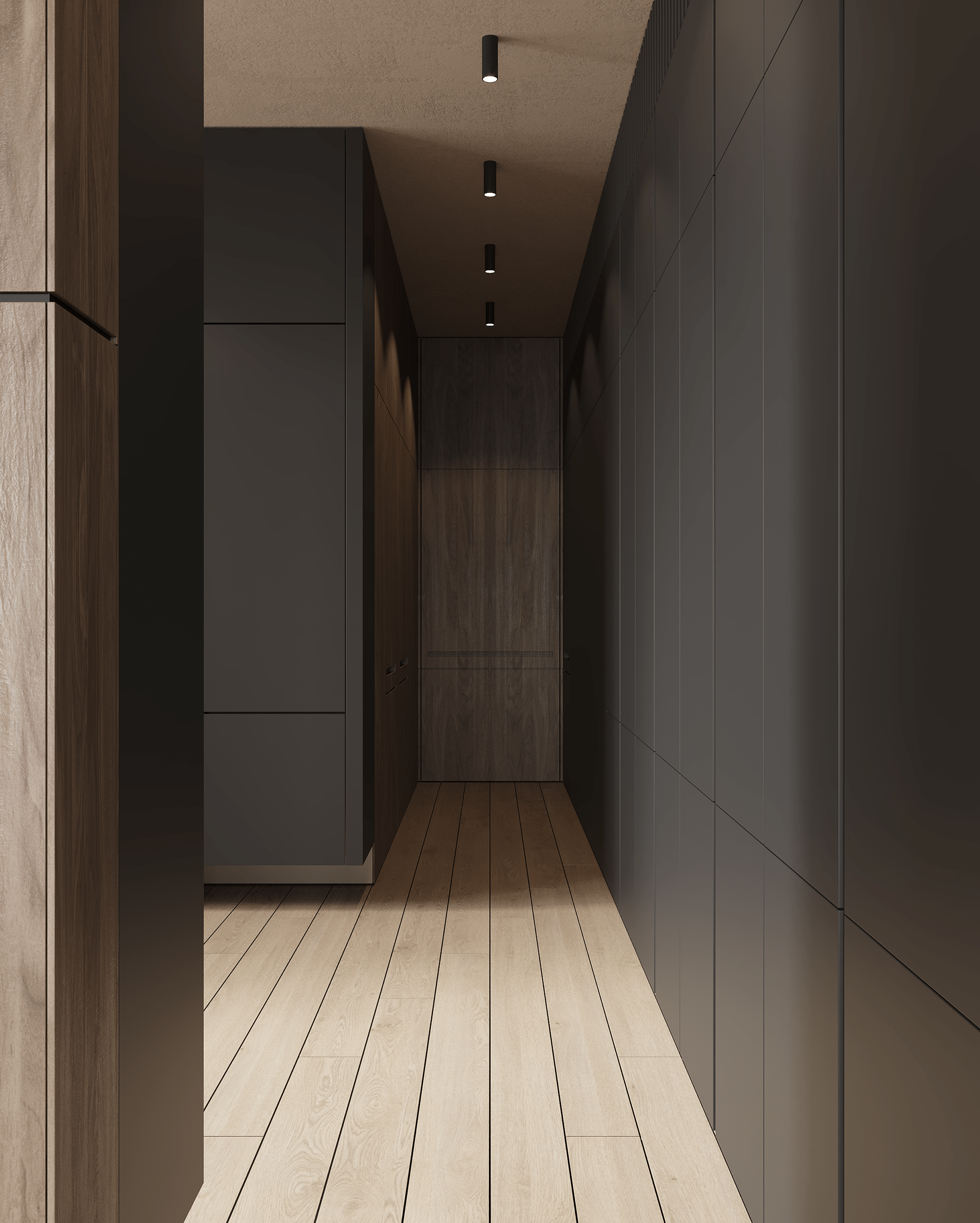 乌克兰知名设计工作室 Sergey Makhno 打造胡桃木高级灰极简空间-8