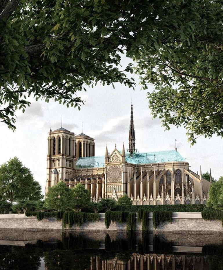 巴黎圣母院尖顶重建方案大 PK，现代与传统交融-66