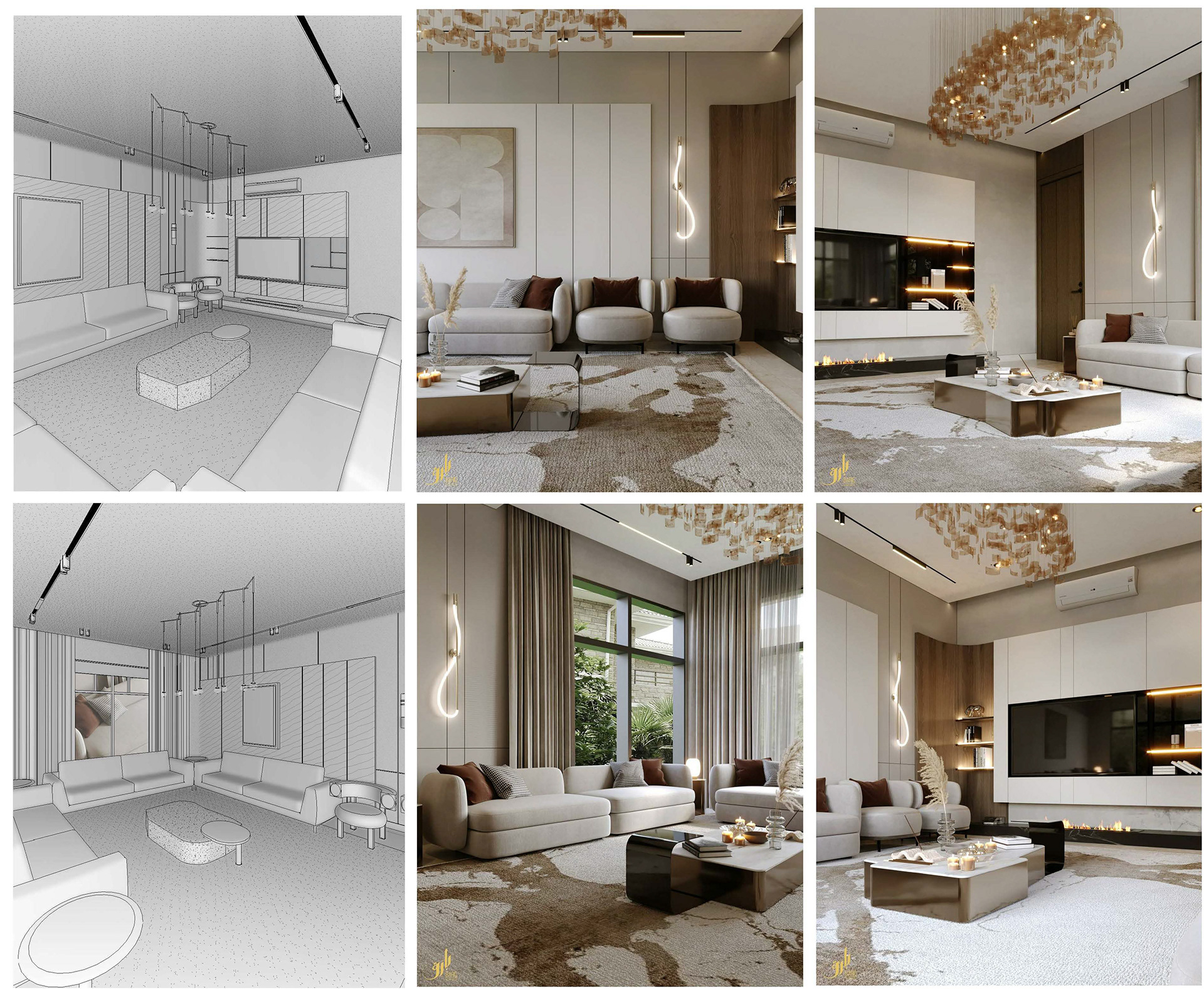 A·A 现代别墅室内设计丨沙特阿拉伯丨Bariq Consultants-33