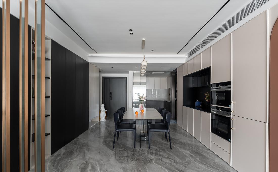 现代奢宅轻调 · 狭长户型的妙手改造-53