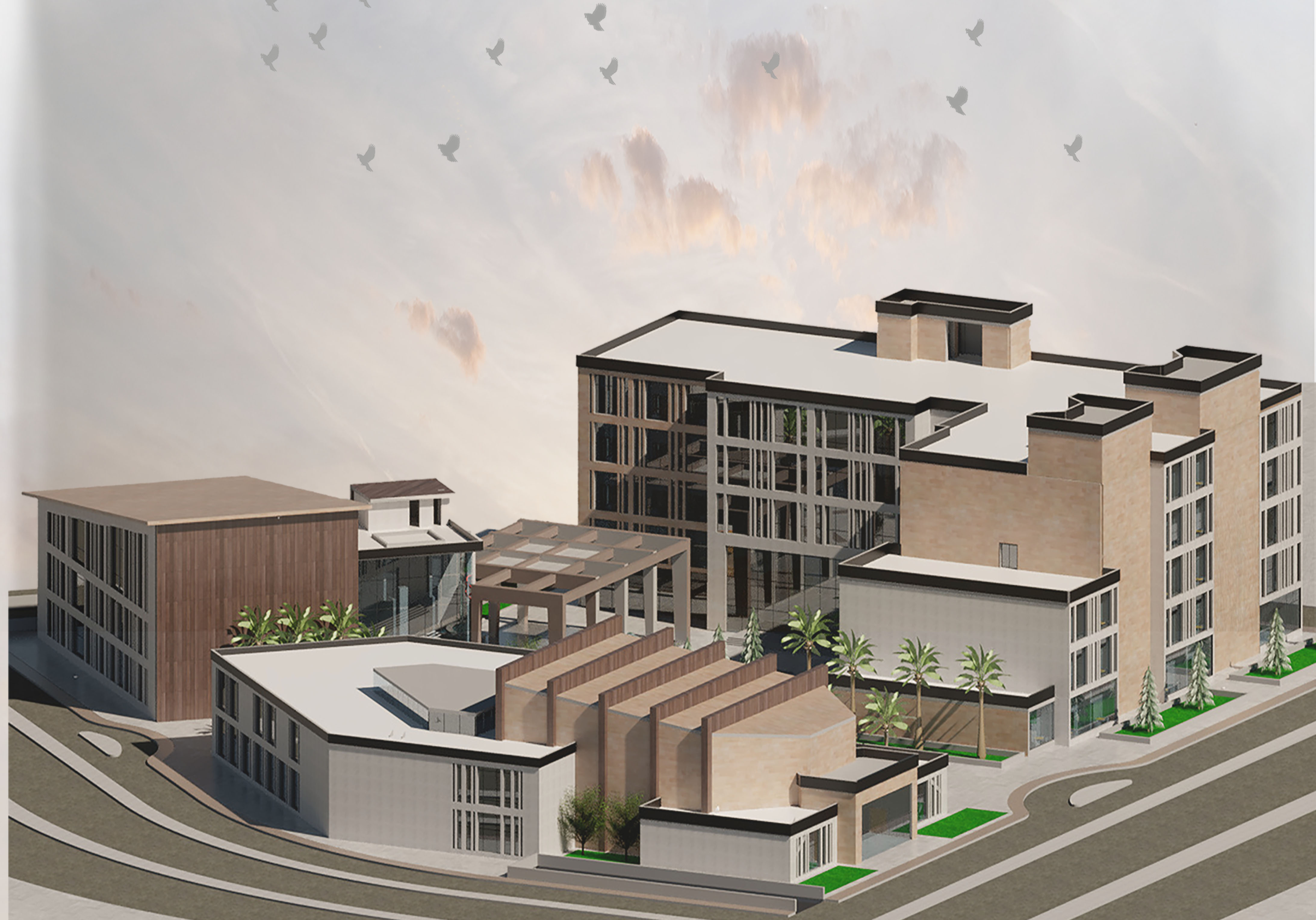 ٍSustainable Research Center with housing for students-0