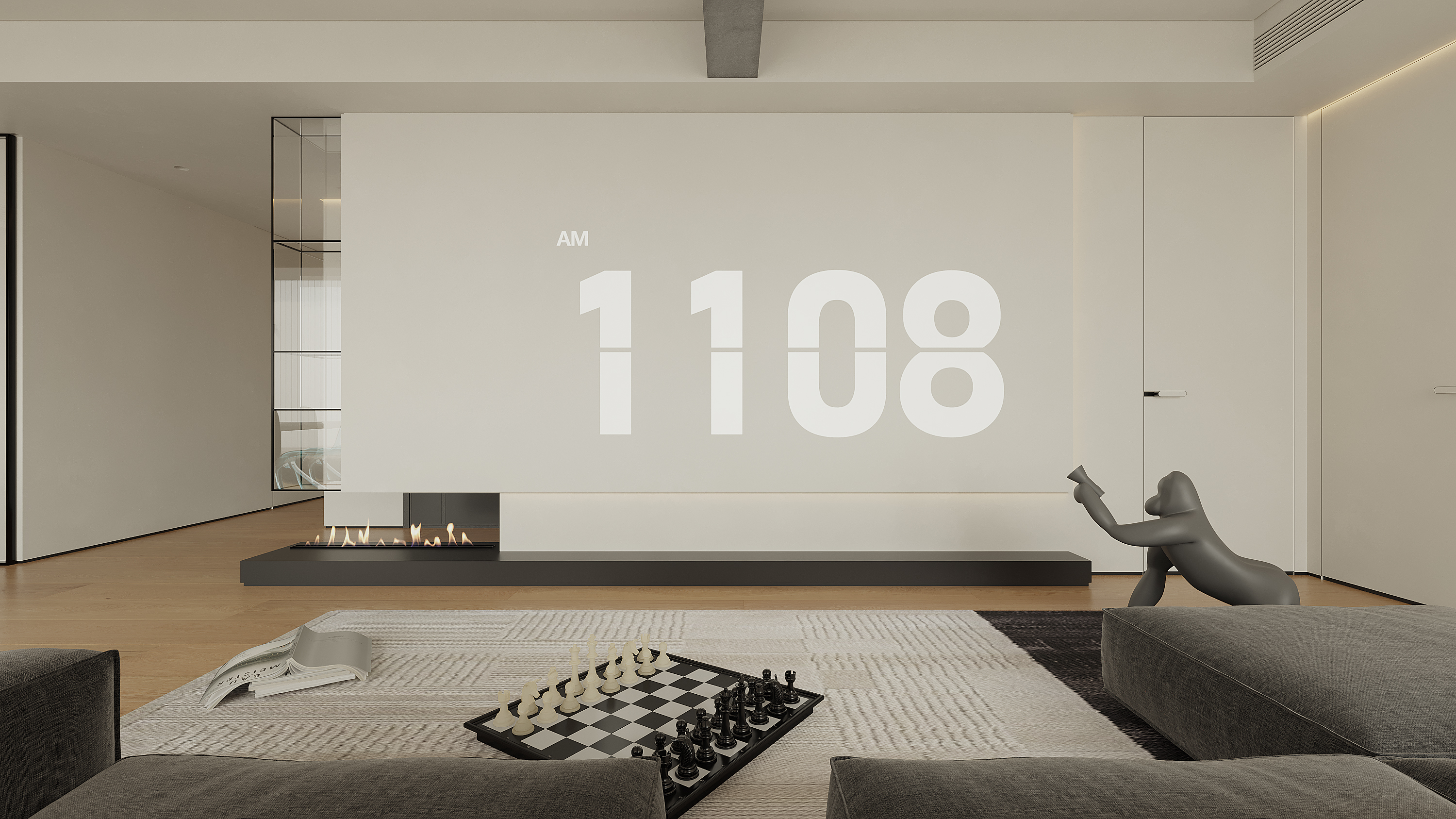 现代复古空间渲染-1