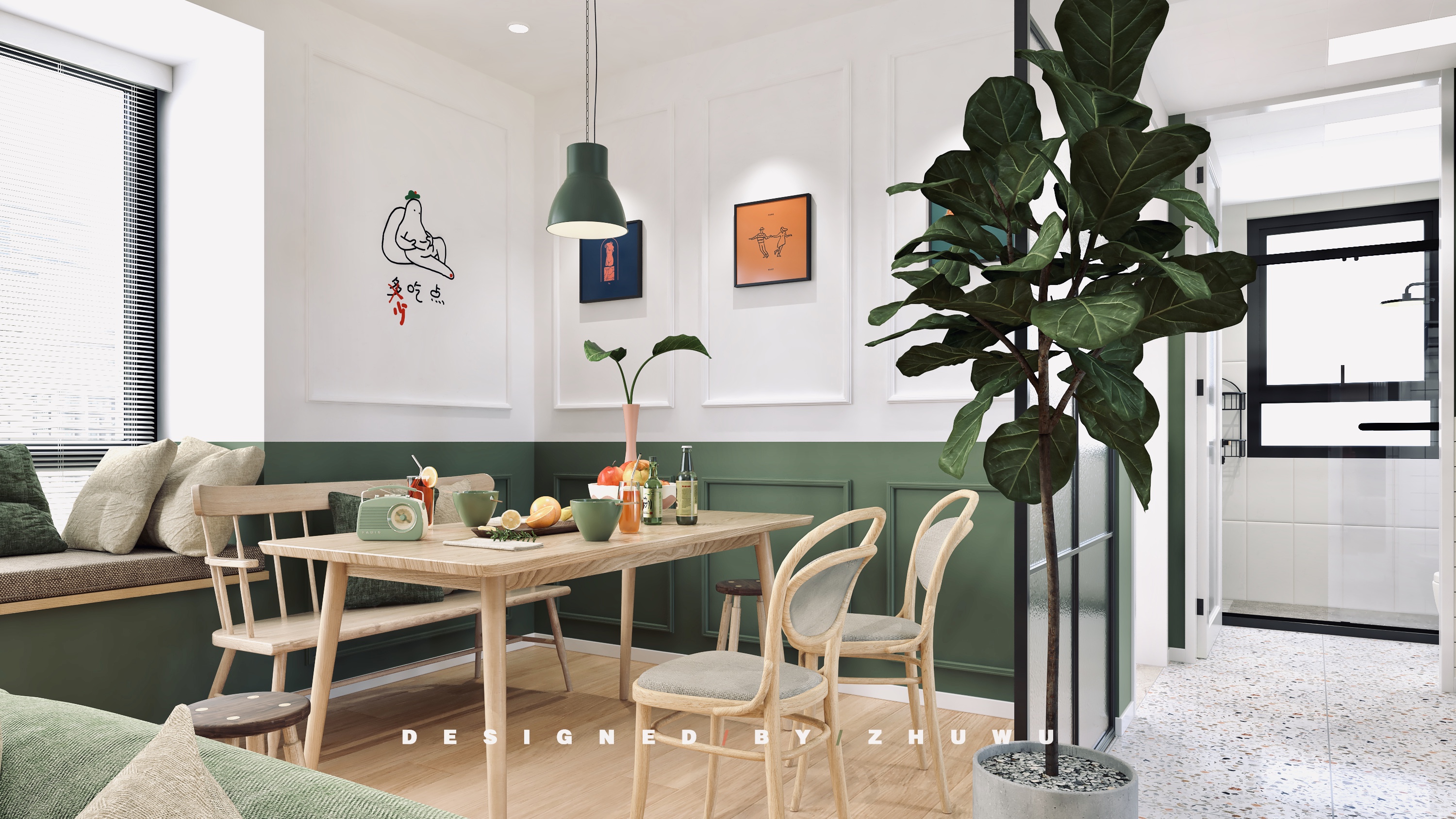 98㎡北欧复古混搭家装 | 低成本个性体验-26