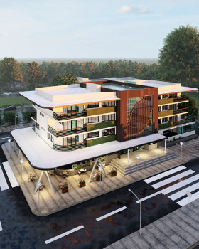 Residential Apartment Complex with Cafe